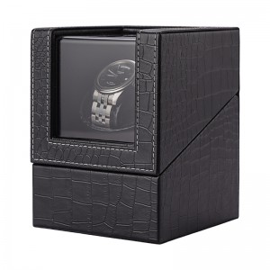 Table Exquisite PU Leather Material Mini Single Head Single Electric Shaker Automatic Winding Watch Box