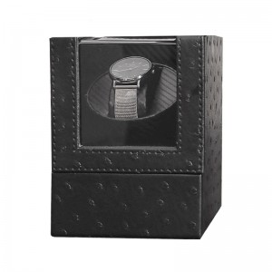 Table Exquisite Leather PU Material Mini Single Head Single Electric Shaker Automatic Winding Watch Box