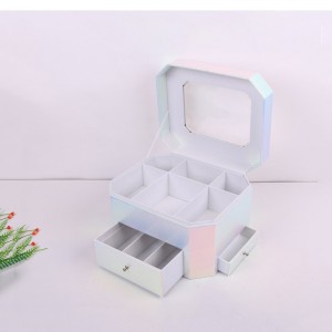 China Quality Multi-layer Octagonal Window Cosmetics Storage box for Retail