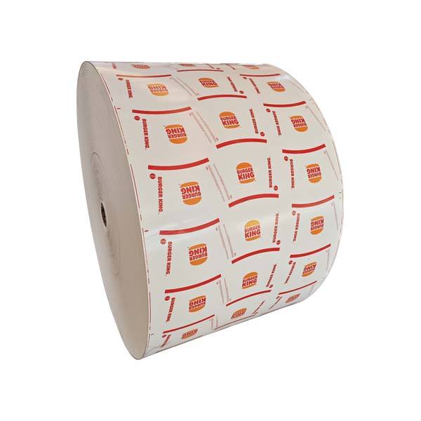 Sesuaikeun Logo Pabrik Dicitak sareng Die-cutted Double-side pe coated Paper Cup Fan Roll