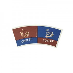 تصميم مخصص لمراوح فنجان القهوة الورقية المطبوعة يوفر المصنع عينة مجانية من الأكواب الورقية الفارغة