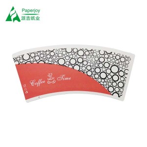 Özelleştirilmiş Flekso Baskı Bardak Kağıt Bardak Hammadde PE Kaplamalı Kağıt Bardak Fanı