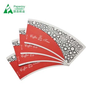 Tassa de paper d'impressió flexogràfica personalitzada Matèria primera Tassa de paper recobert de PE Ventilador