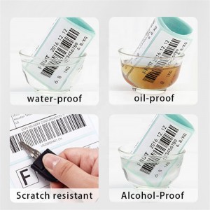 Etiqueta de remessa de código de barras para impressora à prova d'água direta Etiqueta térmica