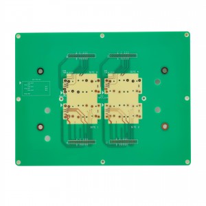 Placa de circuito impreso FR4 TG150 con circuítos de dobre cara con ouro duro 3u" e contrapeso/agujero