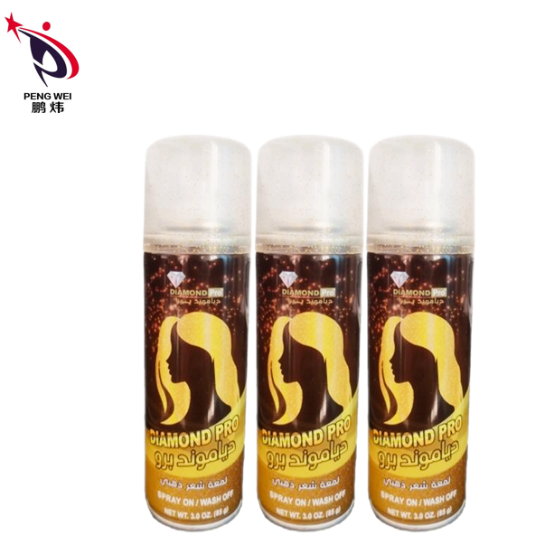 Spray per a cabells Gillter temporal de color rentable amb etiqueta privada de venda calenta Imatge destacada
