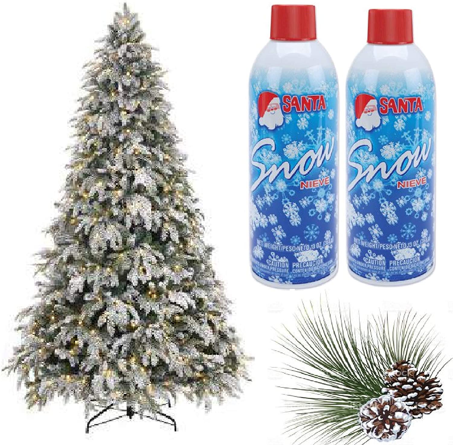 Party Favors Santa Snow Spray Christmas Artificial 9 oz Can For Christmas Tree Decoration Featured Image