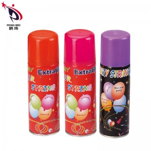 Factory wholesale Biodegradable MultiColor Silly Party String Spray