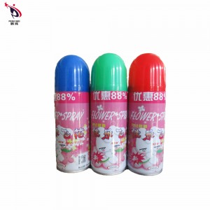 Fabricat în China Jiale Flower Spray Fulgi de zăpadă Spray 6 Culori Asortate