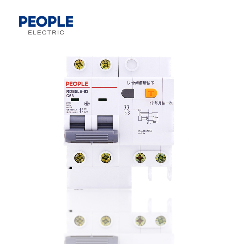 RDB5LE-63 Series (RCBO) Breaker Circuit Current Resideual with the Leakage Preparation