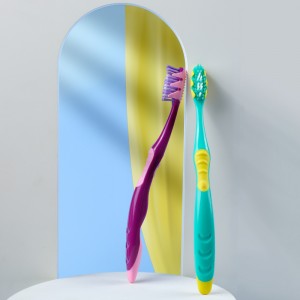 Periuță de dinți manuală cu peri pentru curățarea limbii și masajul gingiilor