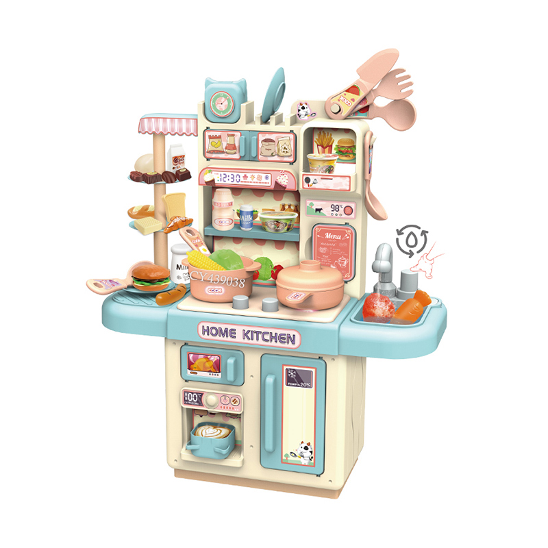 34 Piece Mini Kitchen Playset Cooking Food Play Sink mei realistyske ljochten