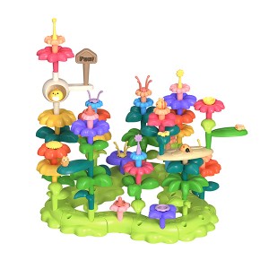 女の子のための新しい子供の花の庭の建物のおもちゃセット