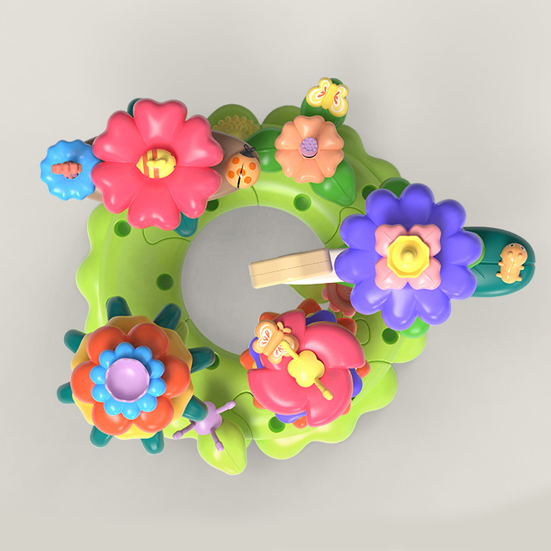 Kızlar İçin Yeni Çocuklar Çiçek Bahçesi Bina Oyuncakları Seti