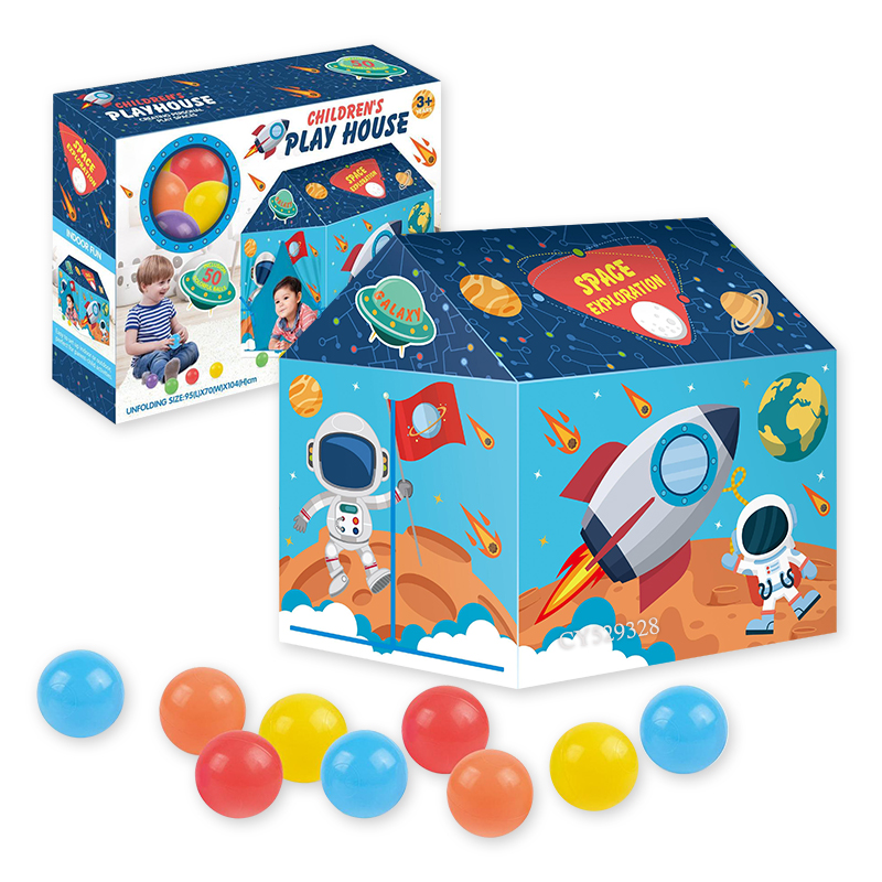 Kids Playhouse Innendørs Utendørs Space Rakett Game Play Telt