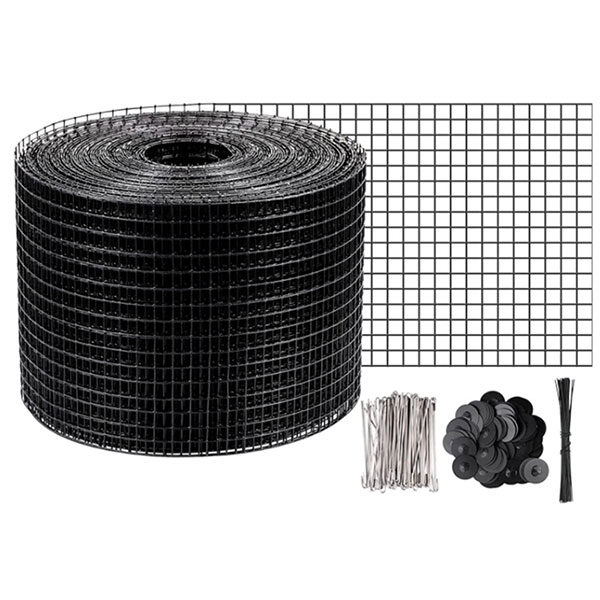 Black PVC Coated Wire Cloth Solar panel bird mesh kit For Squirrel, Pigeons, Critters Proofing Featured Image