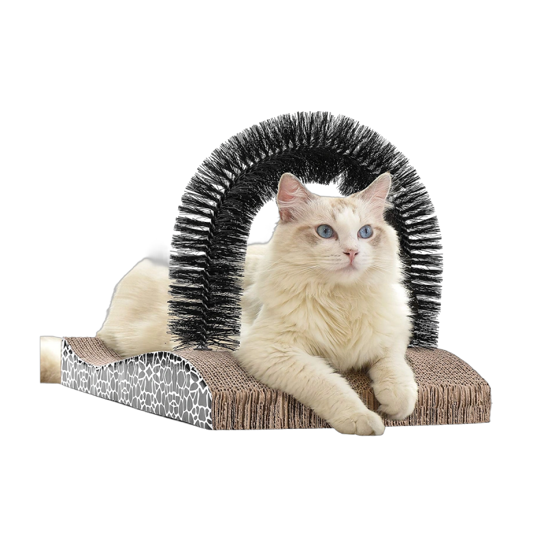 2in1 Self-Grooming Cat Scratching Massager