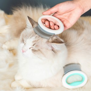 Multi Kulur Deshedding Għodda Massaġġi Comb Pet Hair Remover Cat Tindif Grooming Brush