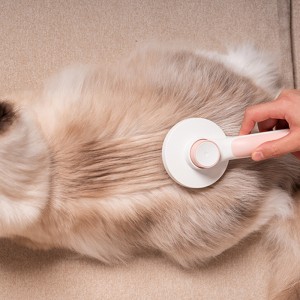 Pet Slicker Brush အိမ်မွေးတိရိစ္ဆာန်မွေးညှပ် Brush Tangles Loose Hair Cat Deshedding Tool