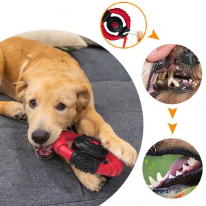 Dog Chew Toy, Nylon Rubber Steering Wheel Siffar Ƙarshen Ƙarƙashin Ƙarƙashin Ƙarƙashin Ƙarƙwasa