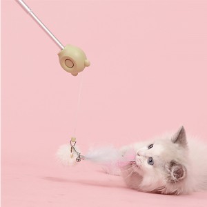 ຂາຍສົ່ງເລເຊີອິນຟາເຣດແບບໂຕ້ຕອບ Teases Cat Stick Auto-Telescopic Teaser