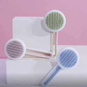 Багаторазовий інструмент для догляду за домашніми тваринами Pussy Moggy Massage Deshedding Handle Stainle Pin Cat Brush Brush