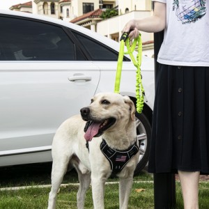 Factory Wholesale Adjustable Reflective Pet Dog Harness Tady ho an'ny Heavy Dog Leash