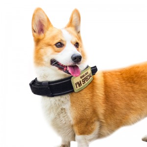 Custom Wholesale reflective adjustable tactical training martingale cat pet dog collar
