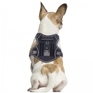 អាវកាក់ឆ្កែយោធាតាមបែបយុទ្ធសាស្ត្រផ្ទាល់ខ្លួន កំណត់ខ្សែរពាក់មួកសុវត្ថិភាព Tactical Magnet Buckle Dog Harness