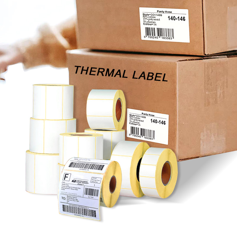 Label termal gudang 4×6 menggulung produsen langsung