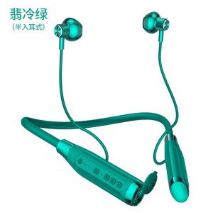 Bluetooth headphone wireless neck type sports large battery half ear neck type 5.0 dual ear running