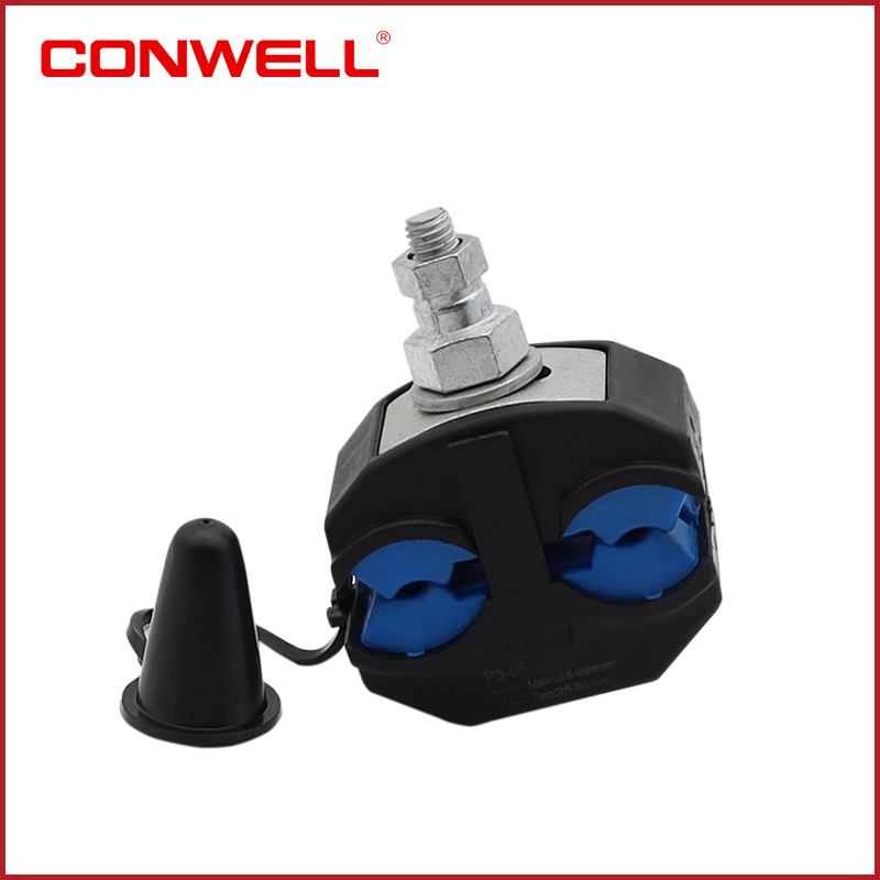 1kv Waterproof Rwb thaiv tsev Piercing Connector KW3-95 rau 25-95mm2 Aerial Cable