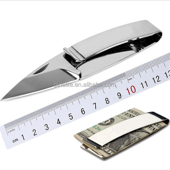 faca dobrável multifuncional clipe de dinheiro personalizado de metal para homens