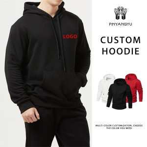 Custom Logo Oversized Pullover Blank Plain Hoodies Unisex Cotton Men Hoodies Sweatshirts PY-NW015