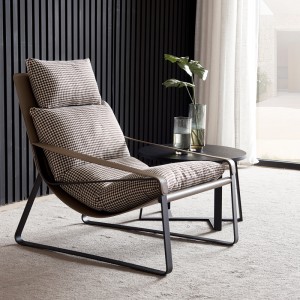 Bezdelīga dizaina dīvāna auduma balkona atpūtas krēsls
