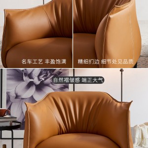 deseñador de mobles sala de estar cadeira de coiro provedor de China