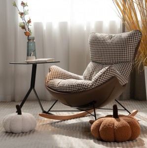Sillón reclinable de lujo ligero y moderno con sofá mecedora individual