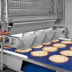 Sistema automatizzato di topping per pizza per ristoranti