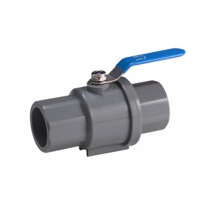 PVC TWO-PIECE BALL VALVE STAINLESS STEEL HANDLE (NEW）