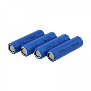 工厂可充电圆柱形LiFePO4电池14500 3.7V 800mAh电池电池用于蓝华体会下载网址牙扬声器，电动工具