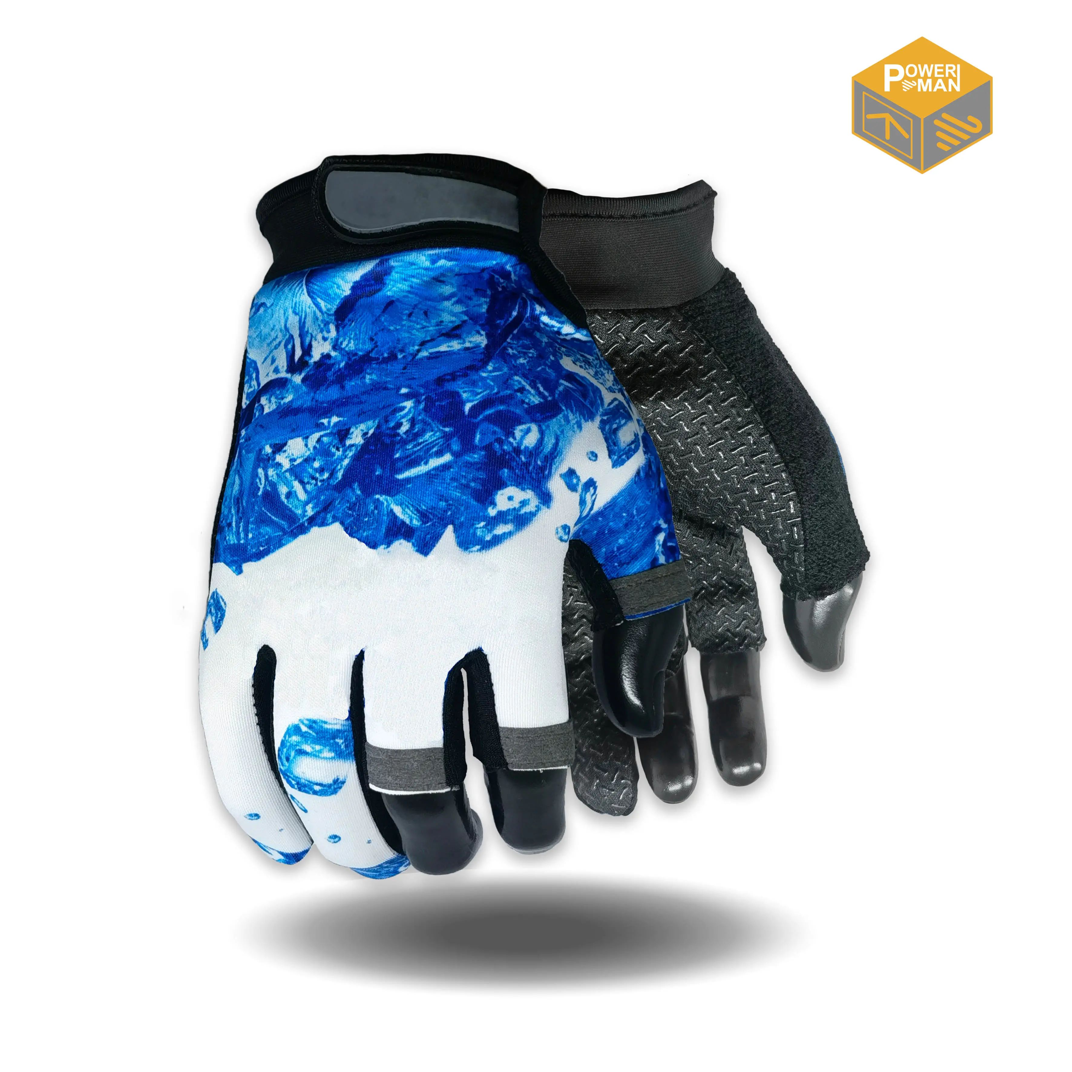 Powerman® Premium летна употреба на ракавица за риболов со истакната слика со дизајн со отворен прст