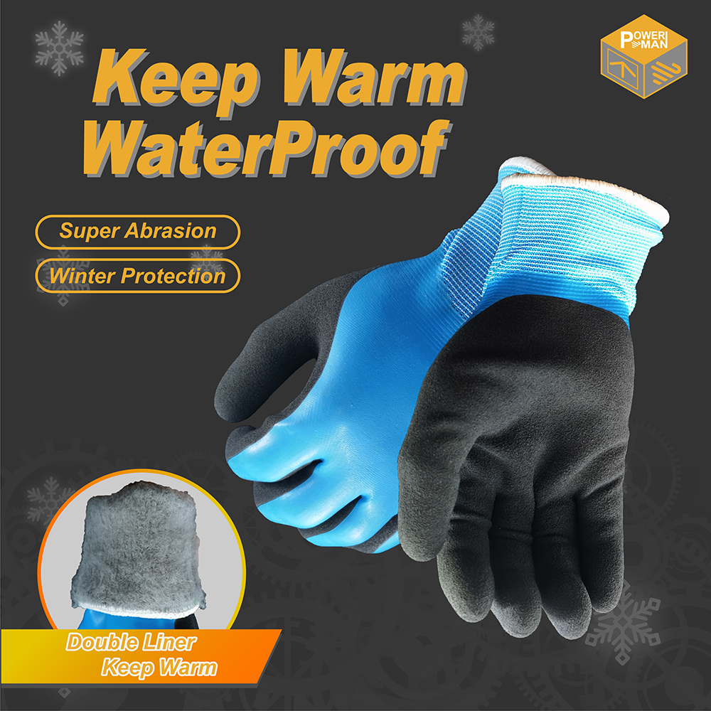 Zimske zaščitne rokavice Powerman® ohranjajo roke tople in vodoodporne Predstavljena slika