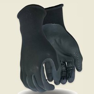 Powerman® Premium Seamless Naylon روکش میکرو فوم Nitrile 3 Fingers با نقاط اضافی.