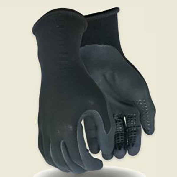 Powerman® Premium Seamless Nylon -pinnoitettu Micro foam Nitrile 3 Fingers lisäpisteillä.Suositeltu kuva