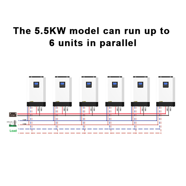 Seria MPS-H 5,5 kW Off-Grid Solar Inverter Inwerter fotowoltaiczny Inwerter sinusoidalny