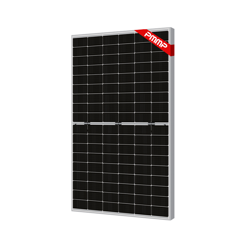 Dwustronny panel słoneczny typu N o mocy 615 W z podwójną szybą i 22% wydajnością konwersji. Obraz wyróżniony