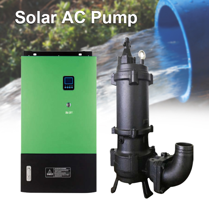 La testa dell'invertitore della pompa dell'acqua solare MPPT incorporata della pompa dell'acqua solare 370w-150kw AC può essere di 204 metri