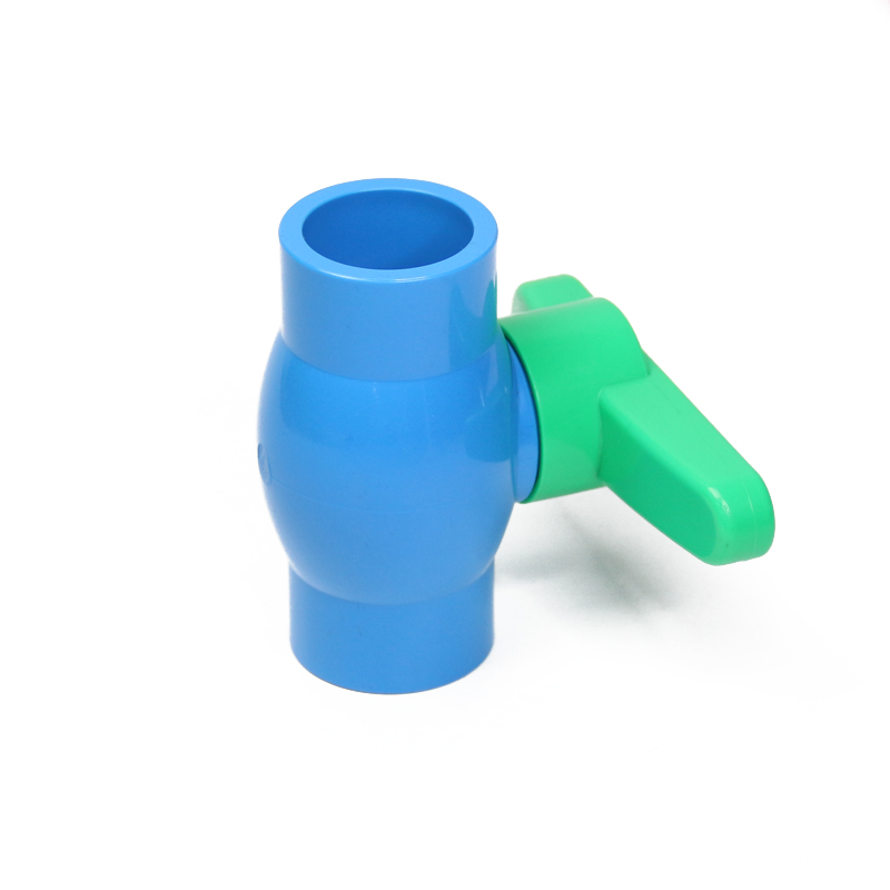 Novi tip PVC kompaktnog kuglastog ventila plavo tijelo za marketing na Tajlandu