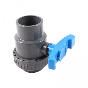 PVC jednostruki kuglični ventil sa plavom ručkom