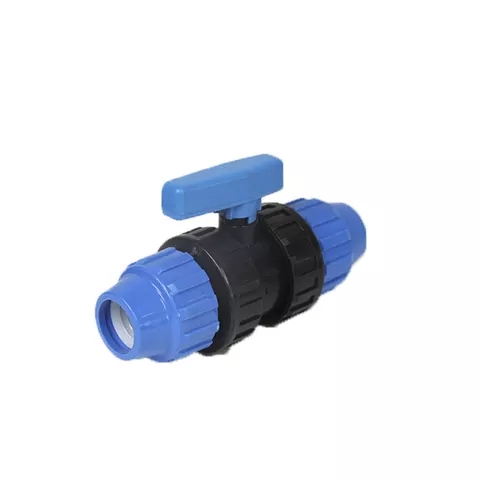 PP fitting PP double union ball valve